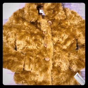 NWT CoffeeShop Kids Faux Fur Ginger Jacket Sz8-10